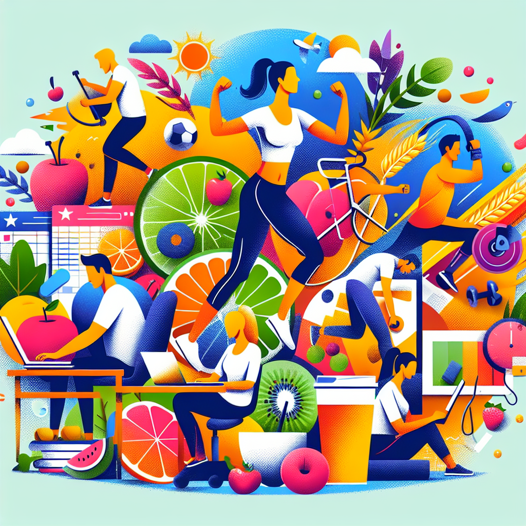 Poster Kreatif untuk Gaya Hidup Sehat di Tengah Kesibukan Sehari-Hari